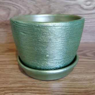Керамический горшок для цветов "Миллениум зеленый" 13 см (1 л)