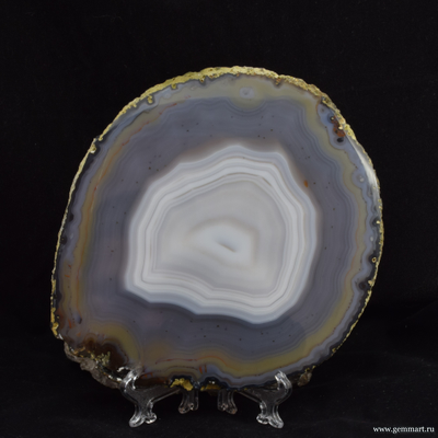 Агат - полированный спил - 150*140*5мм