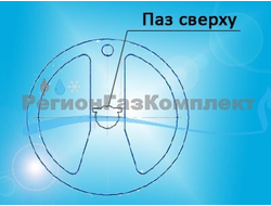 Ручка переключателя мощности электродуховки 5- позиционные "Лысьва" мод. ЭП, белая (срез штока сверху)