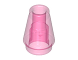 Cone 1 x 1 with Top Groove, Trans-Dark Pink (4589b / 6125698)