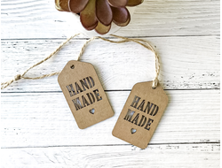 Бирка "Hand Made" 65*35мм (50 штук)