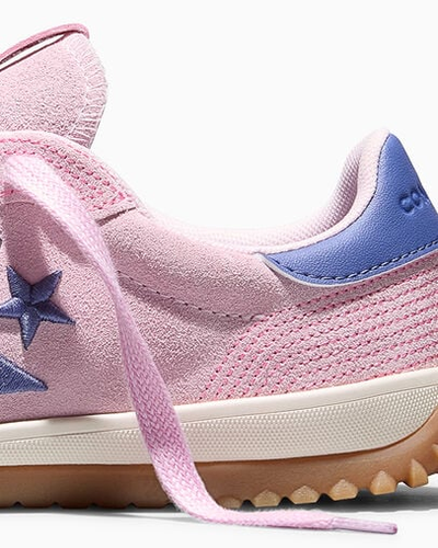 женские Converse Run Star Trainer Stitched Suede розовые