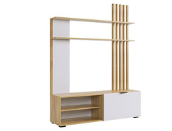 Гостиная БЕРИ - Стенка Дуб Крафт золотой/Белое дерево