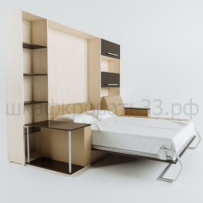 Шкаф-кровать с угловым диваном и столиком "Консул" 160х200 (модификация 1)