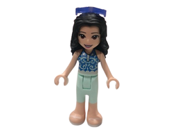 Friends Emma - Light Aqua Trousers, Blue Top, White Sandals, Sunglasses, n/a (frnd382)