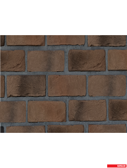 Тычок кирпич Бельгийский. Темно-коричневый. Для фасадов и интерьеров. Кавка