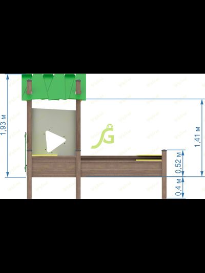 Детская песочница IgraGrad с крышей (мод.2)