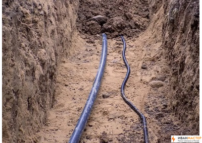 Прокладка силового кабеля к загородному дому ИВАНМАСТЕР
