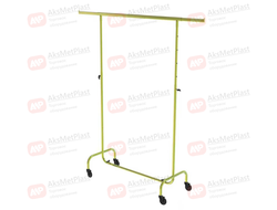 G-RD009 Вешало напольное одноярусное регулируемое по высоте и длине перекладины усиленное цвет: золото L= 1200 мм ⇄ 1950 мм