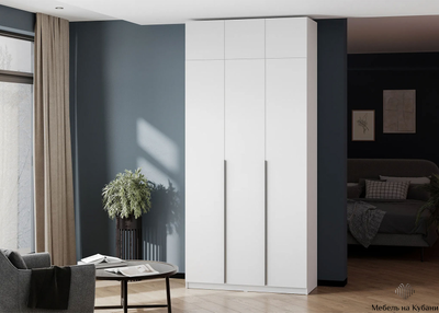 ШК 5 1200 шкаф распашной с антресолью Белый текстурный