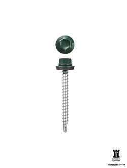 4.8х50 Кровельные саморезы RAL 6005 (150 шт)