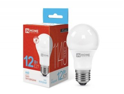 Лампа светодиодная ASD/inHome VC ЛОН A60 E27 12W(1080lm) 6500К 6K 110x60 (без пульсации) 0259
