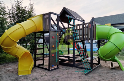 Детская площадка IgraGrad Панда Фани с балконом (две трубы) фото 6