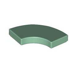 Tile, Round Corner 2 x 2 Macaroni, Sand Green (27925 / 6299637)