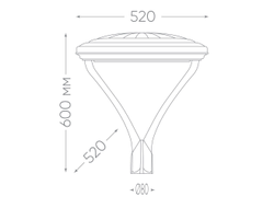 Садово- парковый светильник F SP7020 Led 50W