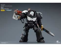 Терминатор Гвардии Ворона (Warhammer 40K) - КОЛЛЕКЦИОННАЯ ФИГУРКА 1/18 Raven Guard Terminator with Power Sword and Storm Bolter (JT03240) - JOYTOY