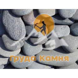 Галька плоская синяя речная, фракция 200-300 мм