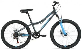 Подростковый велосипед ALTAIR MTB HT 24 2.0 DISC серо-голубой, рама 12