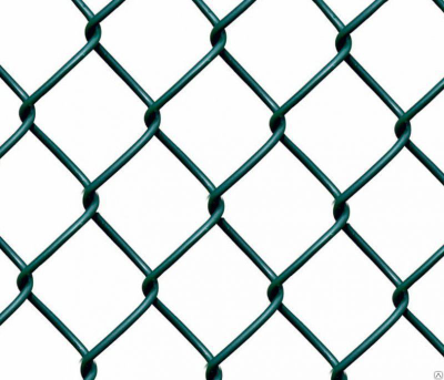 Сетка рабица ПВХ 50х50, рулон 10м (d= 2,5 мм, h=1,8 м) Зеленый