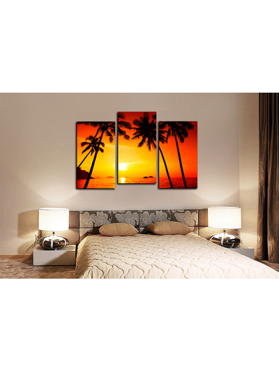 Модульная картина &quot;Райские пальмы&quot;