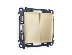 Переключатель перекрестный 2-кл Шампань - Ambrella Volt - ALFA