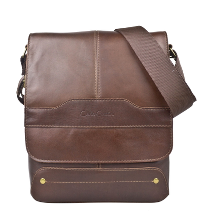 Кожаная мужская сумка Melazzo Premium brown (арт. 
5073-53)