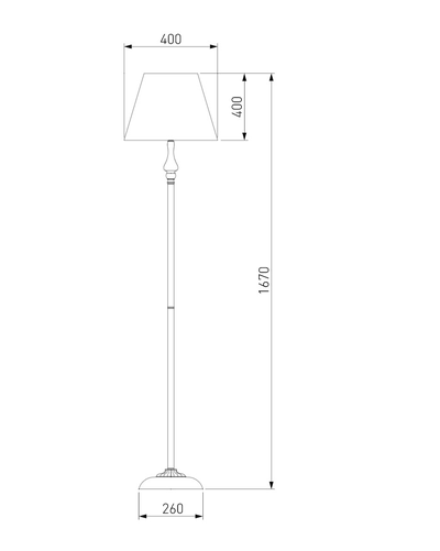 Классический торшер с абажуром 01080/1 белый с золотом Berlin