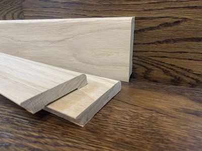 Плинтус из массива дуба "Прямой" 70х15 и 80х15