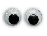 Глаза клеевые круглые с подвижными зрачками 7 мм, арт. Г72