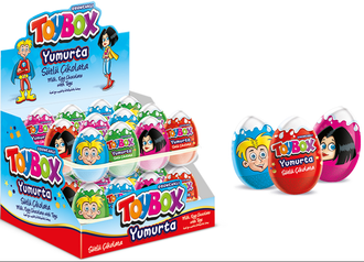 TOYBOX SURPRISE EGG Яйцо с молочным шоколадом и игрушкой 36г (24)