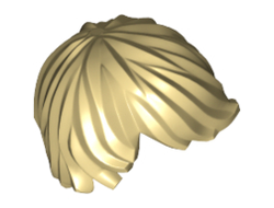Minifigure, Hair Tousled with Side Part, Tan (87991 / 4563721 / 4659545 / 6093519)