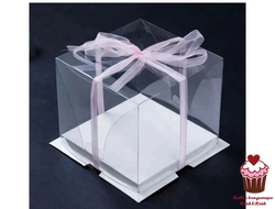 Коробка для бенто ПРЕМИУМ квадратная с пьедесталом 16х16х16 (14) см