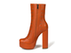 Арт. 15. Оранжевые ботильоны "Met"