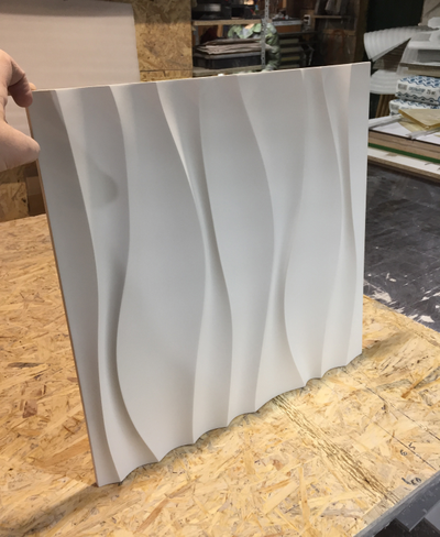 Гипсовая 3D панель "Водопад" (фото с производства3)