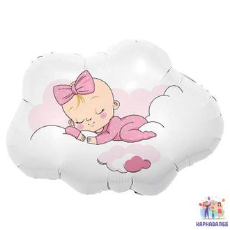 Облако 66 см фольга ( шар + гелий+ лента)