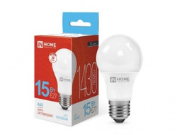 Лампа светодиодная ASD/inHome VC ЛОН A60 E27 15W(1350lm) 6500К 6K 110x60 (без пульсации) 0280