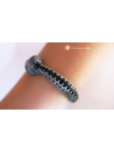 Хозяйка Сумеречного Леса. Браслет в виде змеи. Авторское украшение в анималистическом стиле