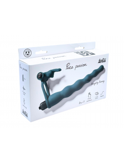 1202-03 ВИБРОНАСАДКА ДЛЯ ДВОЙНОГО ПРОНИКНОВЕНИЯ PURE PASSION BUNNY GREEN