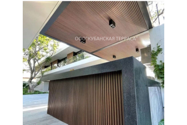 Облицовка потолка здания ДПК