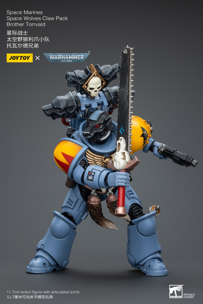Космодесантник Космических Волков (Warhammer 40k) - КОЛЛЕКЦИОННАЯ ФИГУРКА 1/18 Space Wolves Claw Pack Brother Torrvald (JT2733) - JOYTOY