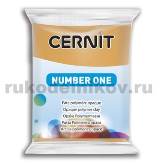 полимерная глина Cernit Number One, цвет-yellow ocher 746 (охра), вес-56 грамм