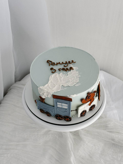Торт с паровозиком