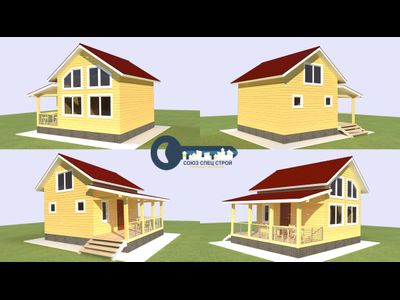 Д-11 ДАЧНЫЙ ДОМ ИЗ БРУСА: ГАБАРИТНЫЕ РАЗМЕРЫ: (6,5Х6М), ОБЩАЯ ПЛОЩАДЬ: 54,5М²