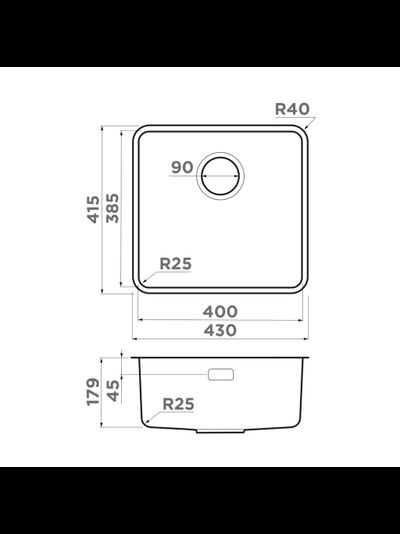 Мойка OMOIKIRI OMI 43-U/I ULTRA