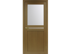 Межкомнатная дверь "Турин-520.221" орех (стекло сатинато)