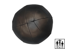 Мяч медбол 1кг из натуральной кожи со шнуровкой