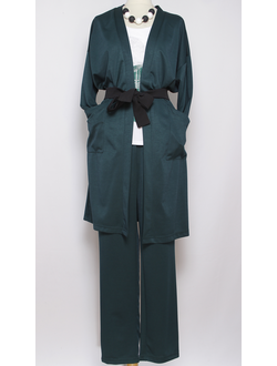 КОСТЮМ БРЮЧНЫЙ "ТРОЙКА ТРИКОТАЖ" малахит р.48-52