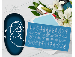 Слайдер с белой геометрией