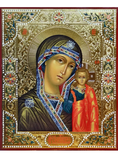 Казанская икона Пресвятой Божией Матери. Рукописная икона