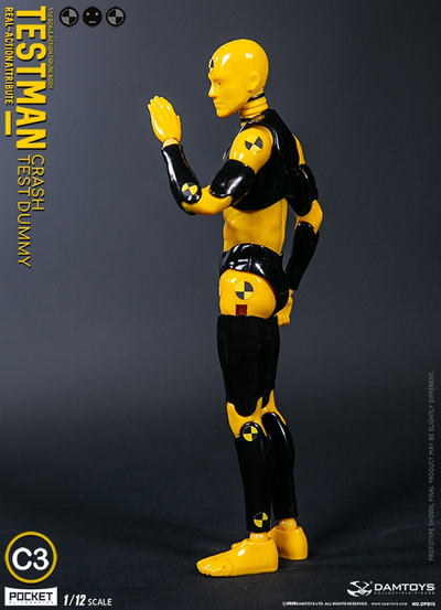 Желтый манекен для краш-тестов - Коллекционная фигурка 1/12 SCALE Action Figure Testman C3 (DPS10) - DAMTOYS